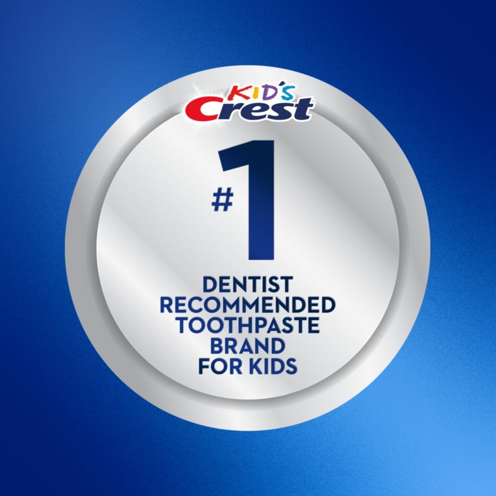 Crest Bubblegum Toothpaste for Kids – Daily 2-Minute Wellness Habit, Color Cue Builds Lifelong Brushing Routine