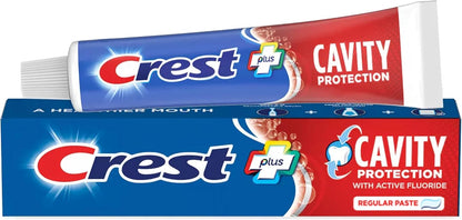Crest Cavity Protection Toothpaste – Portable 8.2 oz Tubes for Camping Trip Dental Kits