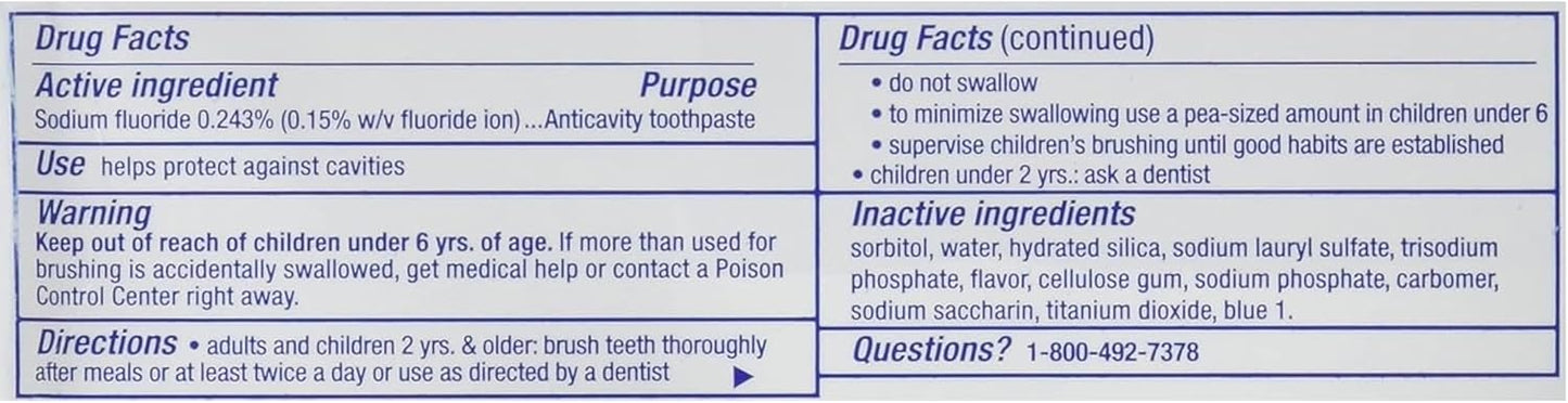 Crest Cavity Protection Toothpaste – Portable 8.2 oz Tubes for Camping Trip Dental Kits