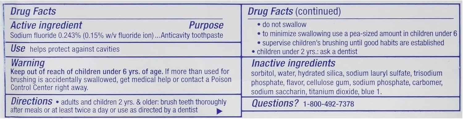 Crest Cavity Protection Toothpaste – Portable 8.2 oz Tubes for Camping Trip Dental Kits