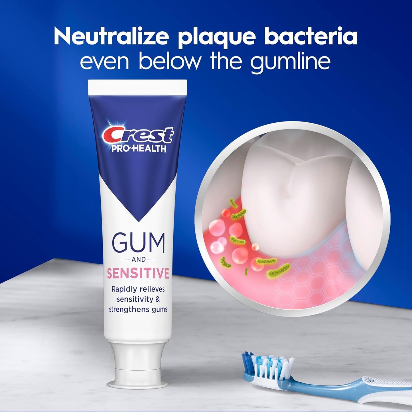 Crest Gum-Strengthening Toothpaste 4.8oz Triple Pack – Soothe Sensitivity During Your Evening Self-Care Routine