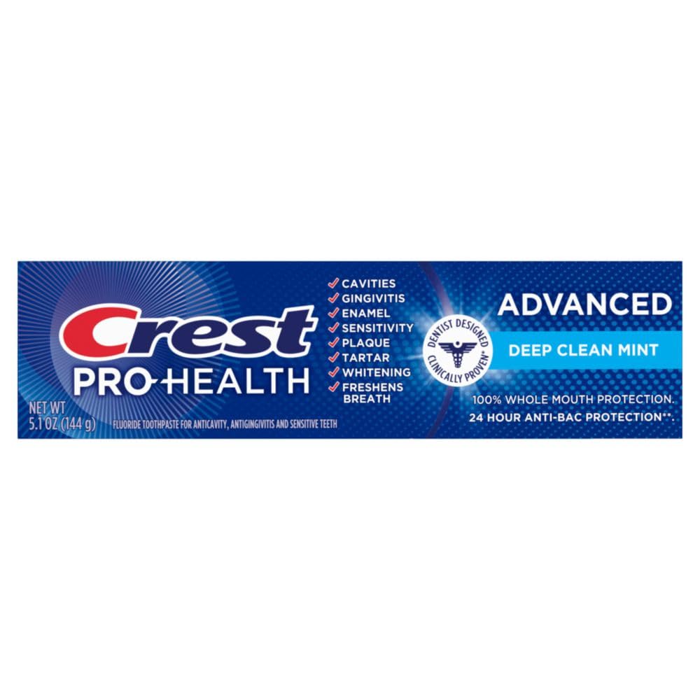 Crest Pro-Health Advanced Toothpaste – Trusted Sensitive Teeth and Gingivitis Care for Worry-Free Family Brushing, 5.1 Oz