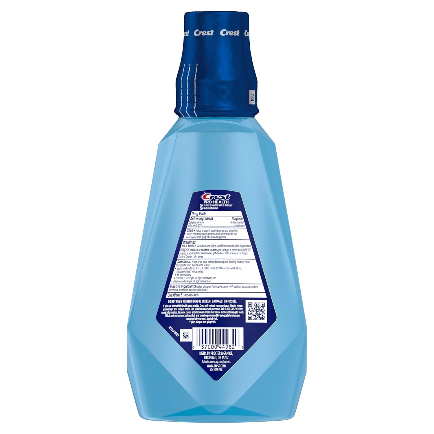 Crest Pro Health Antigingivitis Mouthwash – Calming Mint Rinse for Evening Oral Care Routines