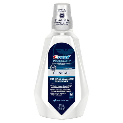 Crest Pro-Health Clinical Mouthwash – Gentle Evening Oral Care to Support Your Wellness Routine