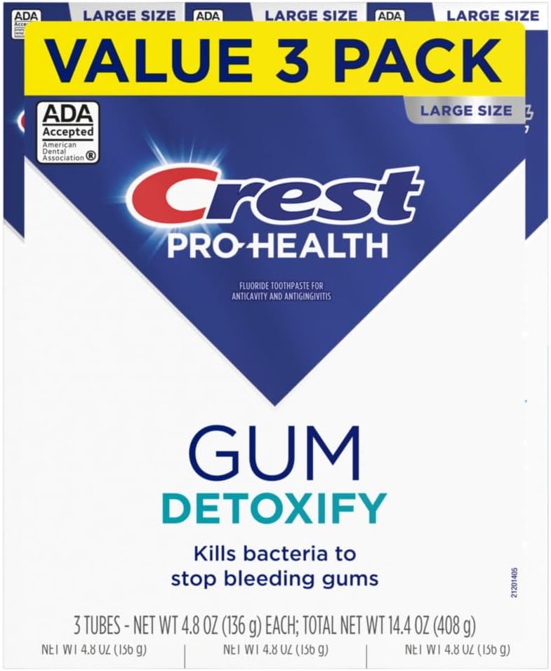 Crest Pro-Health Gum Detoxify Antibacterial Toothpaste – Office Productivity Pack for Consistent Gum Health