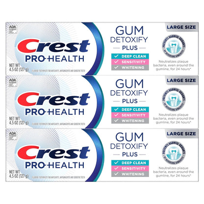 Crest Pro-Health Gum Detoxify Plus Toothpaste – Self-Care Gum Recovery, Triple Pack