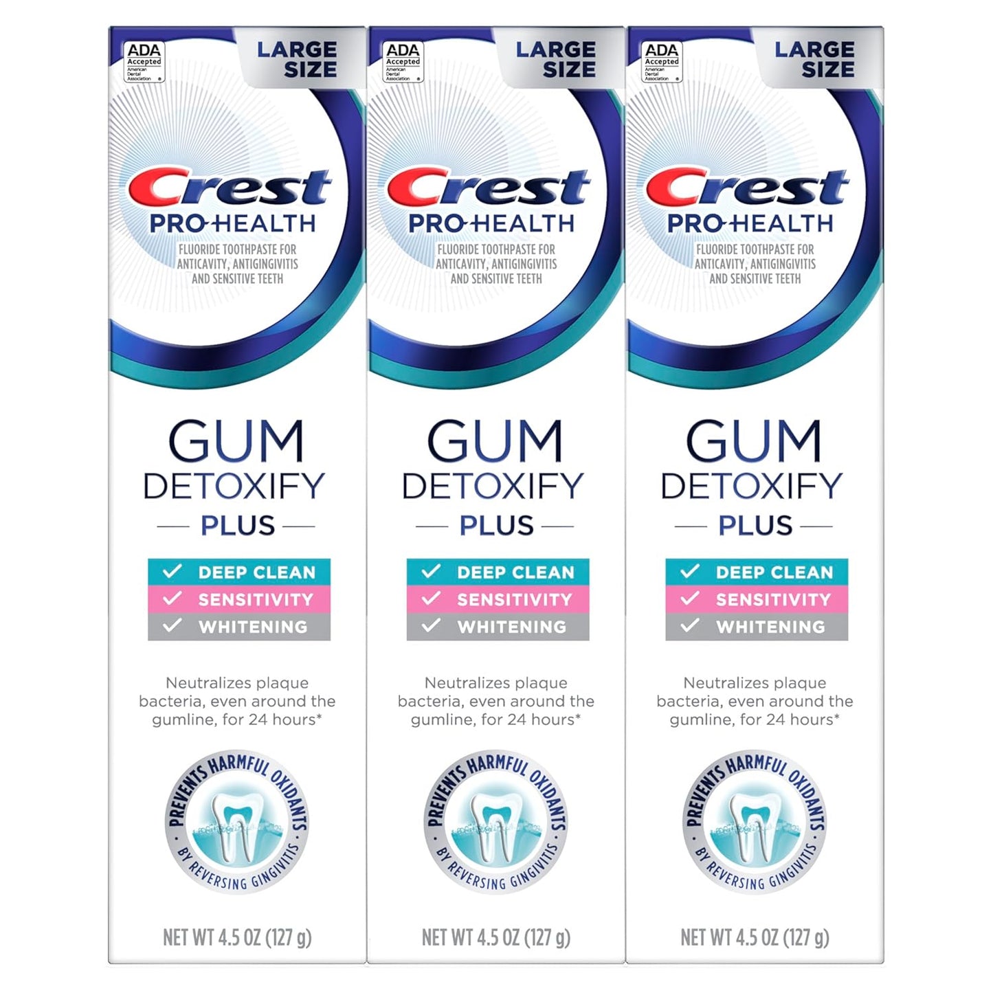 Crest Pro-Health Gum Detoxify Plus Toothpaste – Self-Care Gum Recovery, Triple Pack