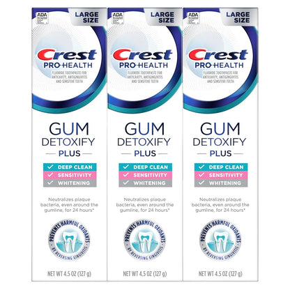 Crest Pro-Health Gum Detoxify Plus Toothpaste – Self-Care Gum Recovery, Triple Pack