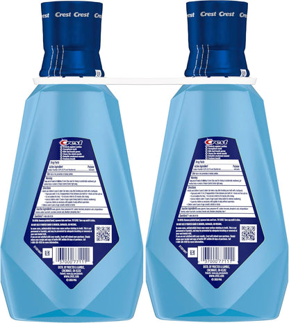 Crest Pro Health Multi-Protection Mouthwash 1L 2 Pack – Gentle Alcohol-Free Fresh Mint Rinse for Nightly Wind-Down Oral Care