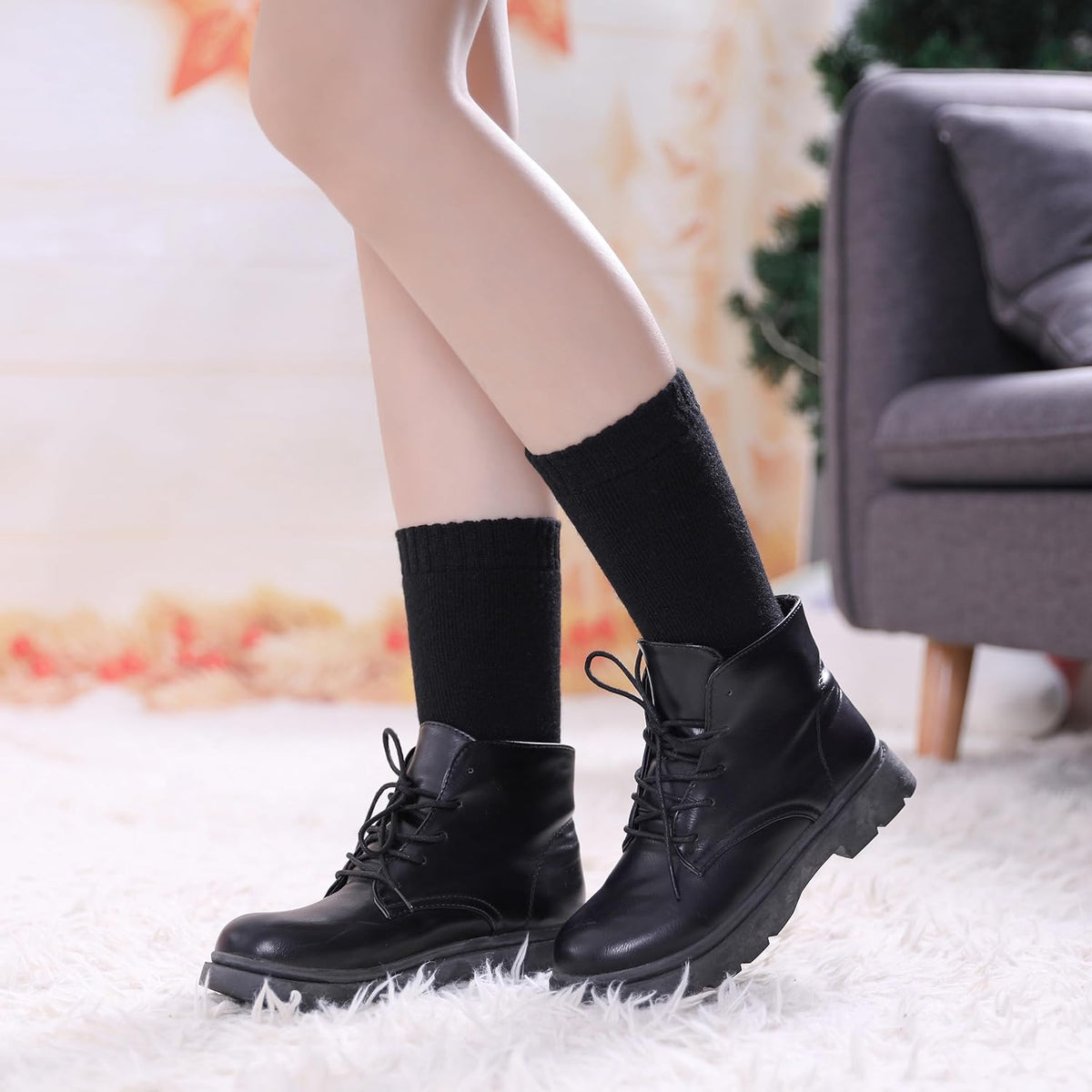 crew-length cut designed to pair with boots and hiking footwear