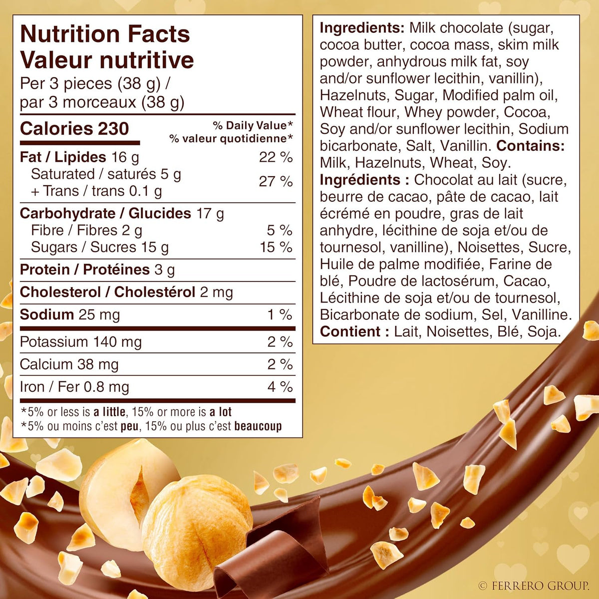 crispy wafer shell layered between filling and outer milk chocolate