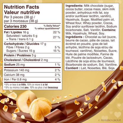 crispy wafer shell layered between filling and outer milk chocolate
