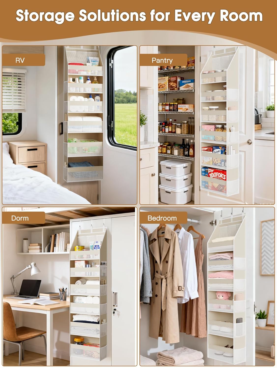 Criusia Behind the Door Storage – Productivity-Boosting Closet Organizer for Home Office and Study Room Supplies