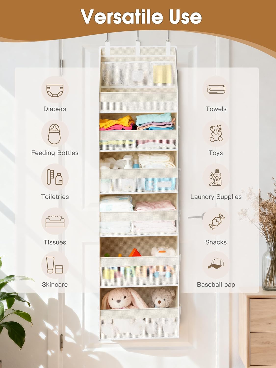 Criusia Behind the Door Storage – Productivity-Boosting Closet Organizer for Home Office and Study Room Supplies