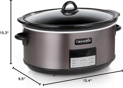 Crock-Pot 8-Quart Programmable Slow Cooker – Valentine's Day Gift for Her, Holiday Entertainers and Potluck Hosts