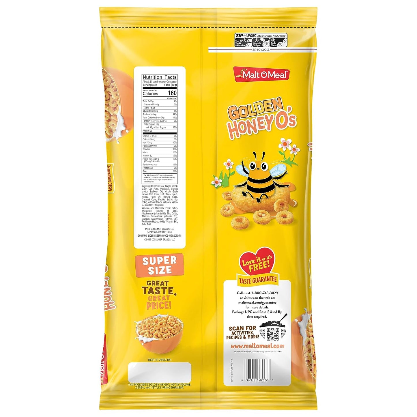 crunchy o-shaped pieces that hold up in milk