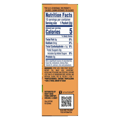 Crystal Light Drink Mix Peach Iced Tea – 120 Packets for Camping Trips and Open-Air Refreshment