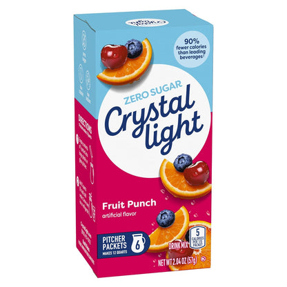 Crystal Light Fruit Punch Powdered Drink Mix – Kid-Friendly Fruit Flavor for Family Meals and Birthday Parties