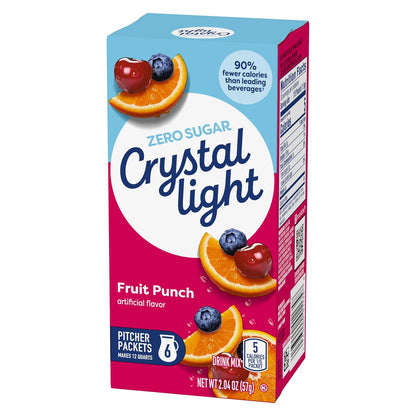Crystal Light Fruit Punch Powdered Drink Mix – Kid-Friendly Fruit Flavor for Family Meals and Birthday Parties