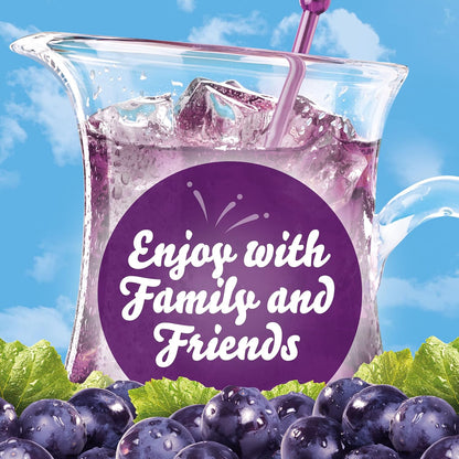 Crystal Light Grape Drink Mix with Caffeine – Pre-Portioned Single-Serve Packets for a Clean, Clutter-Free Pantry, Zero Sugar