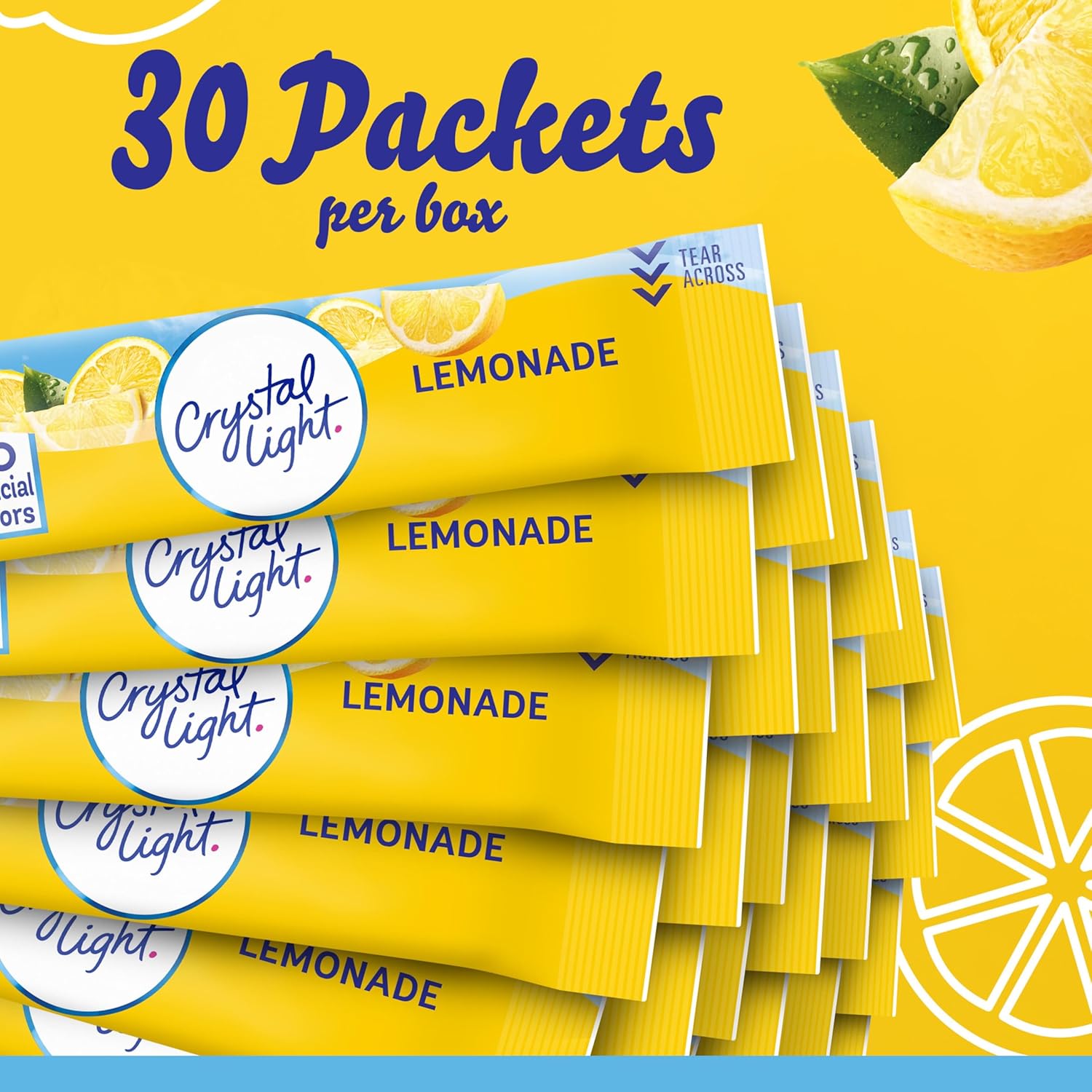 Crystal Light Lemonade Powdered Drink Mix – Lightweight Lemonade Packets for Hiking, Camping, and Road Trips, 120 ct Travel Pack