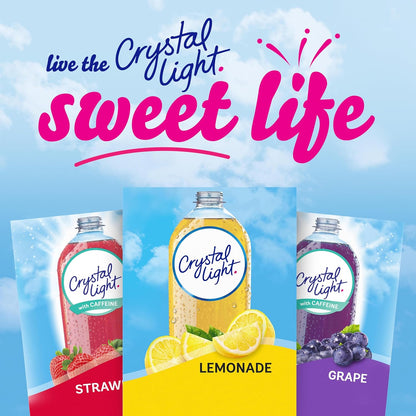 Crystal Light Lemonade Powdered Drink Mix – Lightweight Lemonade Packets for Hiking, Camping, and Road Trips, 120 ct Travel Pack