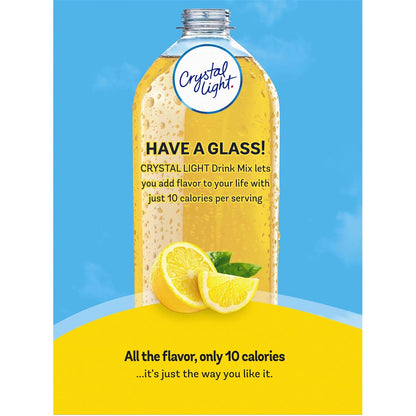 Crystal Light Lemonade Powdered Drink Mix – Lightweight Lemonade Packets for Hiking, Camping, and Road Trips, 120 ct Travel Pack