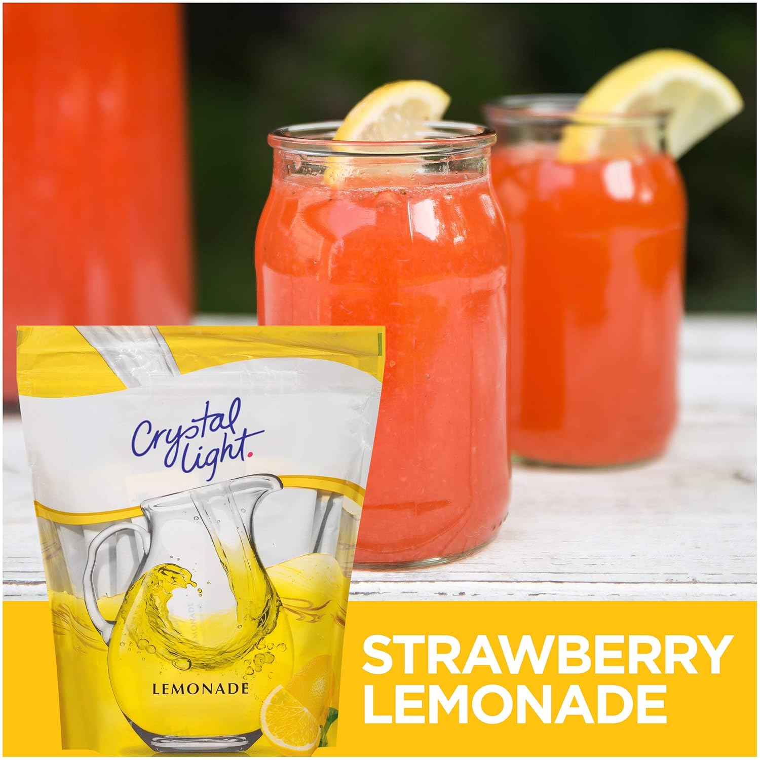 Crystal Light Lemonade Powdered Drink Mix - Low-Calorie Flavored Water Support for Self-Care and Hydration Goals, 3-Pack