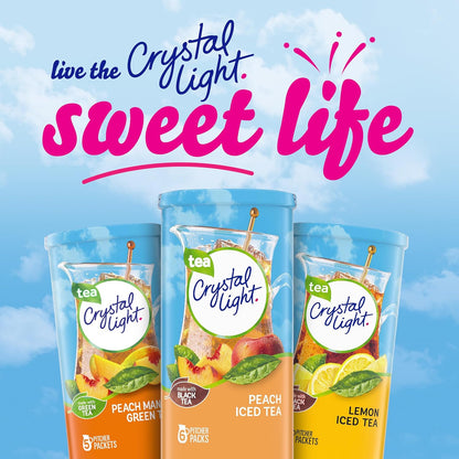 Crystal Light Peach Iced Tea Drink Mix – Mindful Beverage Swap for Calorie-Conscious Home Wellness, 72 Count