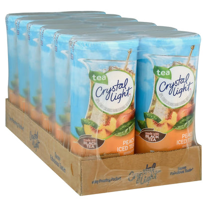 Crystal Light Peach Iced Tea Drink Mix – Mindful Beverage Swap for Calorie-Conscious Home Wellness, 72 Count