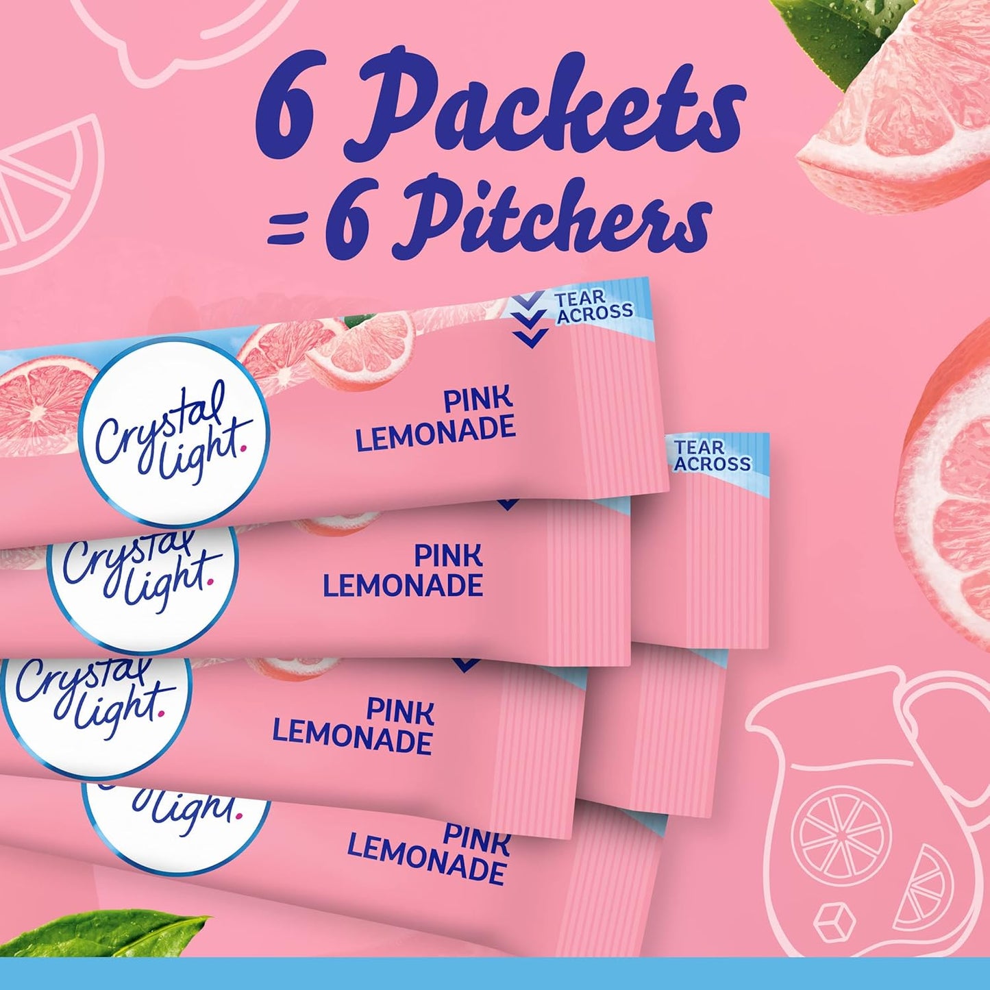 Crystal Light Pink Lemonade Sugar-Free Mix – Kid-Friendly Lunch Box Drink Packets for School and Picnics