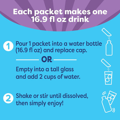 Crystal Light Pure Immunity Blueberry Pomegranate Drink Mix – Travel-Friendly Hydration Packets for Commutes and Trips