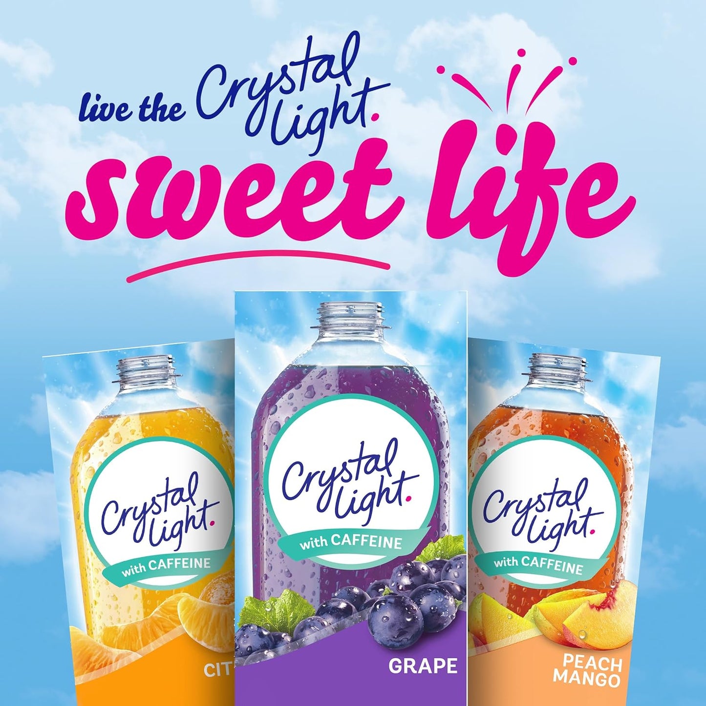 Crystal Light Sugar-Free Grape Energy Mix – Diabetic- and Diet-Friendly Flavored Water for Wellness Routines, Zero Sugar Packets