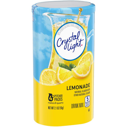 Crystal Light Sugar-Free Lemonade Drink Mix – Sugar-Free Lemonade Packets for Kid Lunchboxes and Family Fridge