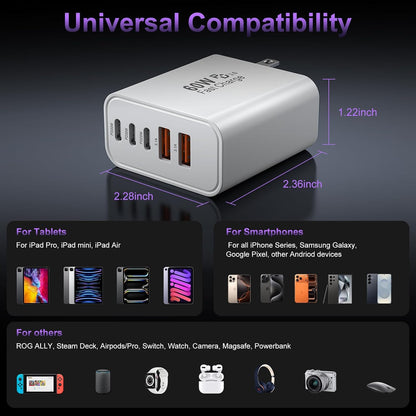 cube form factor wall-mount plug, 6 oz per unit, with 110v input and type a north american plug