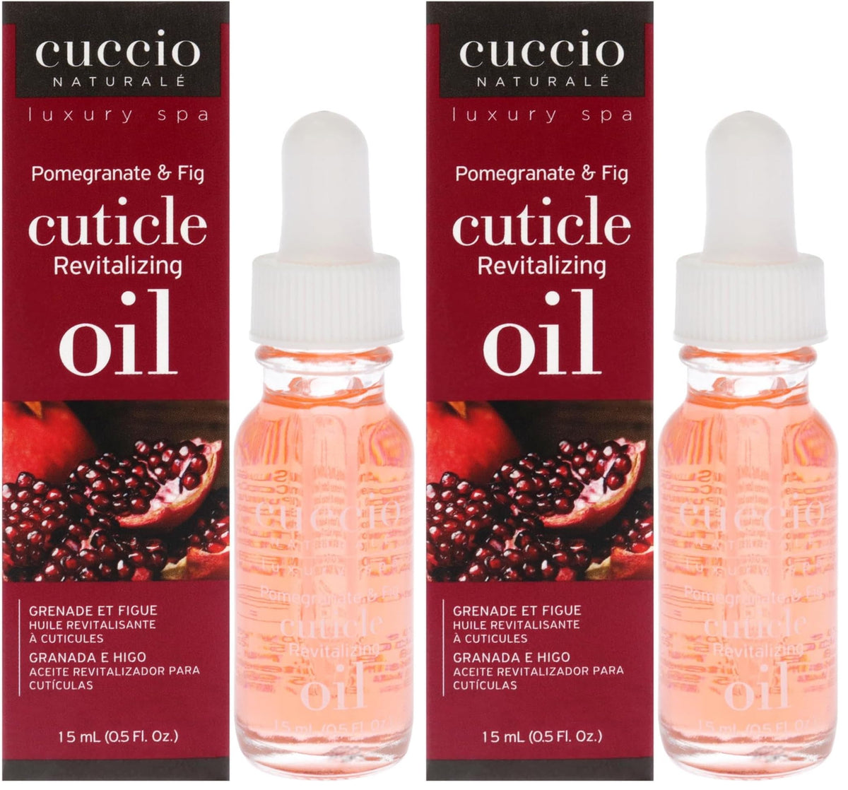 Cuccio Naturale Revitalizing Cuticle Oil - Hydrating Oil For Repaired Cuticles Overnight - Remedy For Damaged Skin And Thin Nails - Paraben Free, Cruelty-Free Formula - Pomegranate And Fig (Pack of 2)