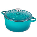 Nuovva Enamelled Cast Iron Dutch Oven – Heirloom Quality Cookware for the Connoisseur Home Chef, 7.3 Quart Oyster