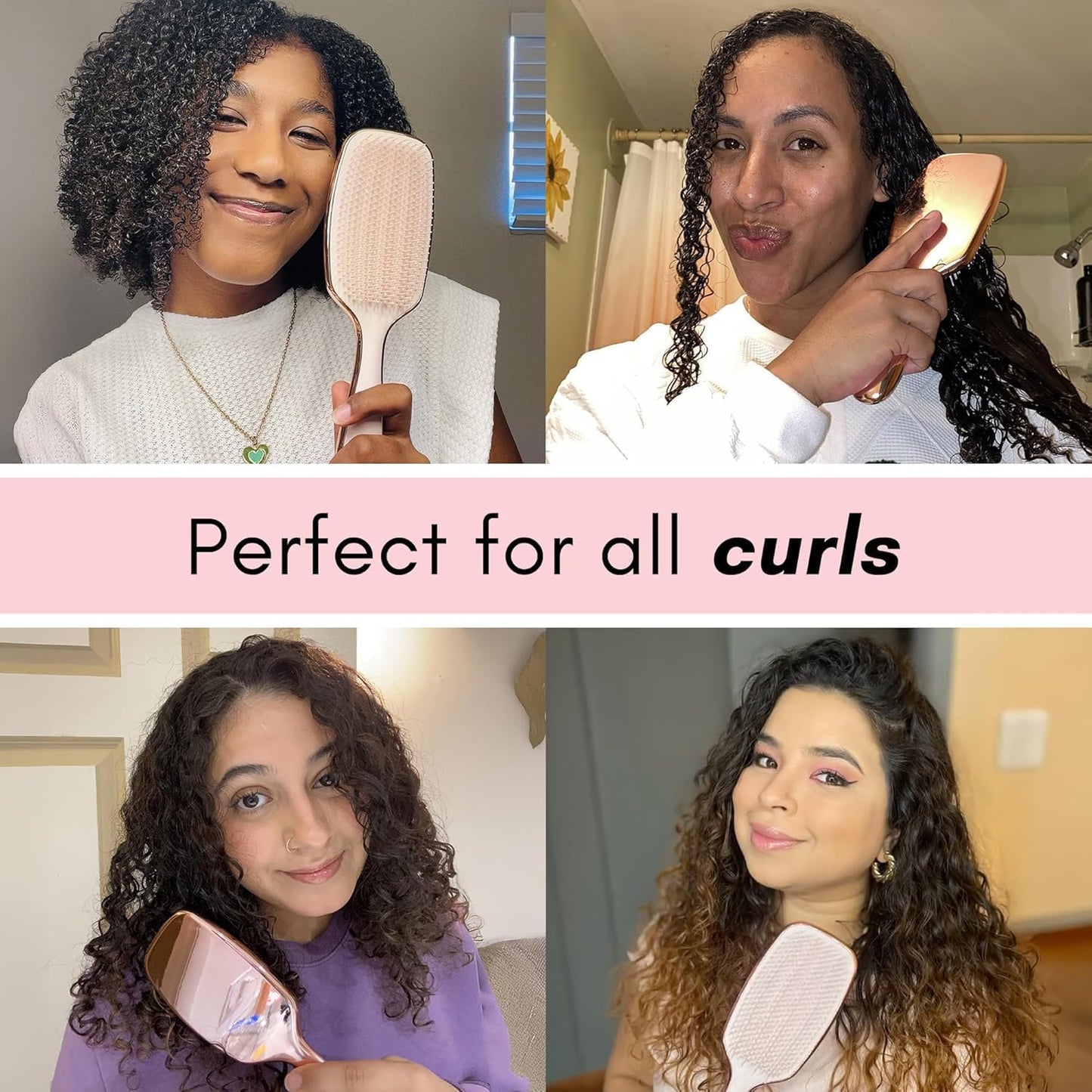 curl-defining and frizz-reducing bristle configuration