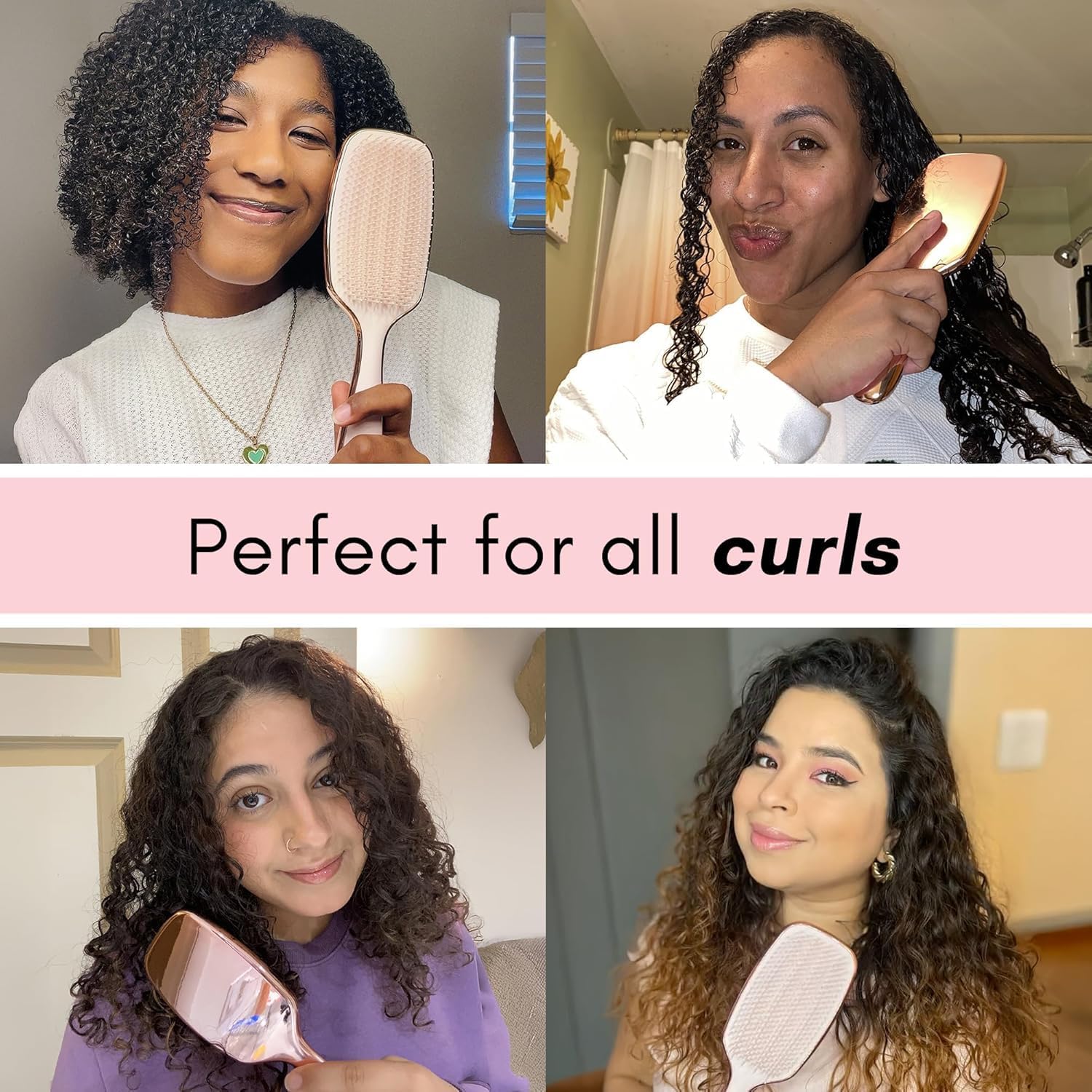 curl-defining and frizz-reducing bristle configuration