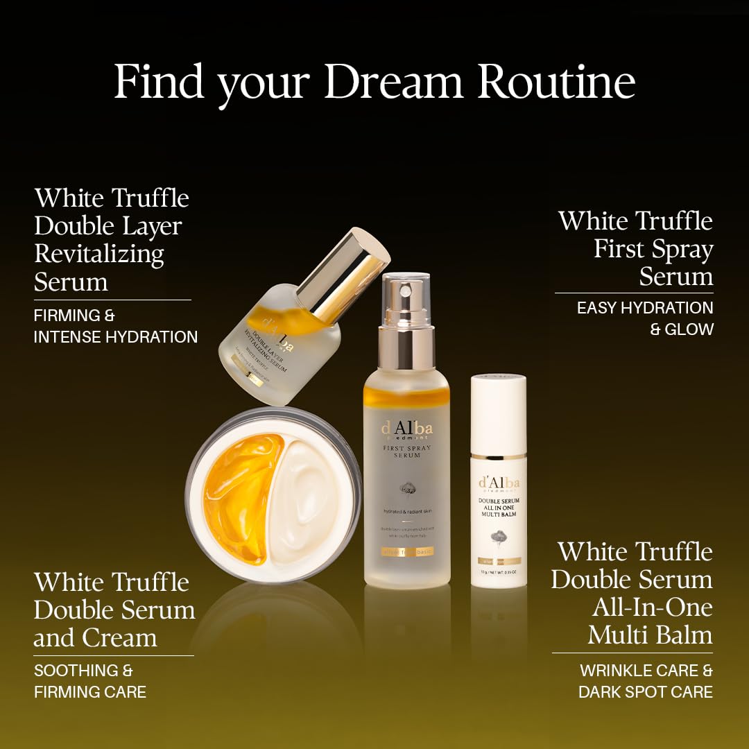 d'alba Piedmont White Truffle Double Serum Balm – Luxury Vanity Upgrade for Anti-Aging and Eye Treatment