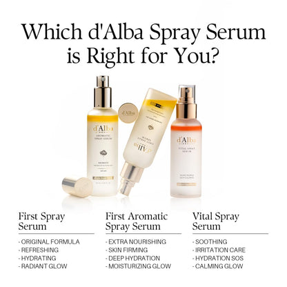 d'alba White Truffle First Spray Serum – Calming Hydrating Face Mist for Self-Care Corner, Daily Glow Ritual