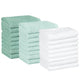 Seafoam Green, Ice Blue, White - 24 Pack