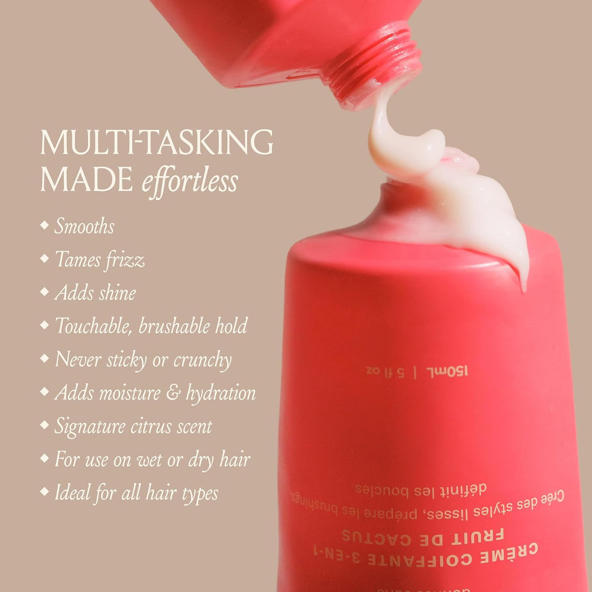 DAE Cactus Fruit 3-in-1 Styling Cream & Taming Wand - Wind-Down Curl Defining Treatment, Desert Botanicals Cream