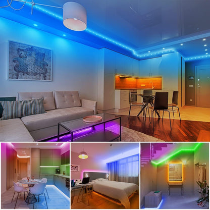 dalattin LED Strip Lights for Relaxation and Sleep, Dimmable RGB Mood Lighting with Timer and Sunrise Alarm, Calming Bedroom Lights for Wind Down Routine