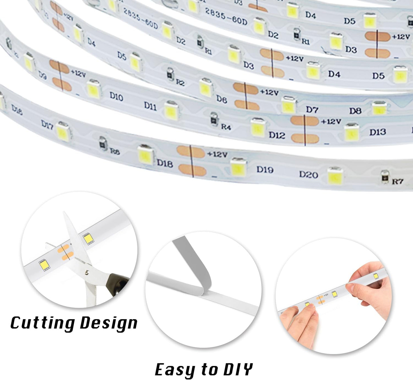 dalattin LED Tape Light – Living Room Accent Strip for Stylish Home Decoration, 16.4FT to 50FT