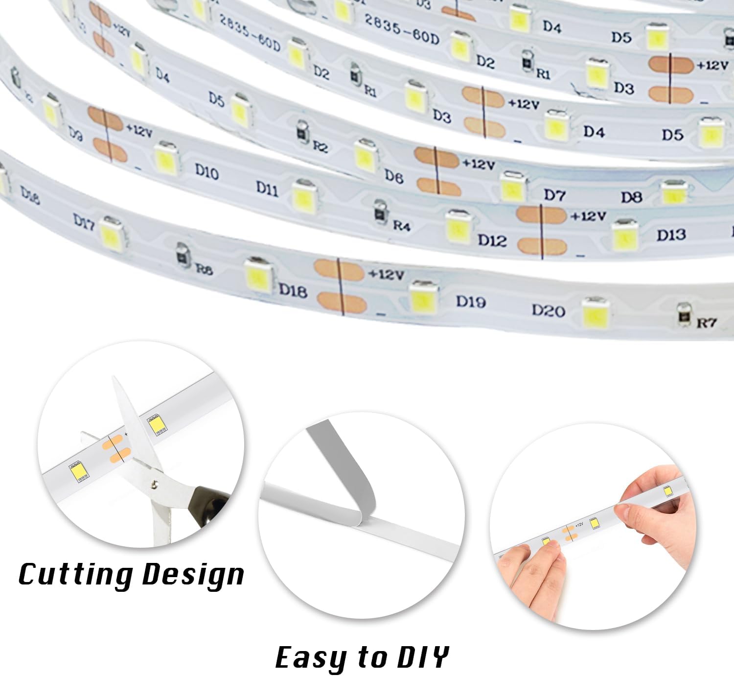 dalattin LED Tape Light – Living Room Accent Strip for Stylish Home Decoration, 16.4FT to 50FT