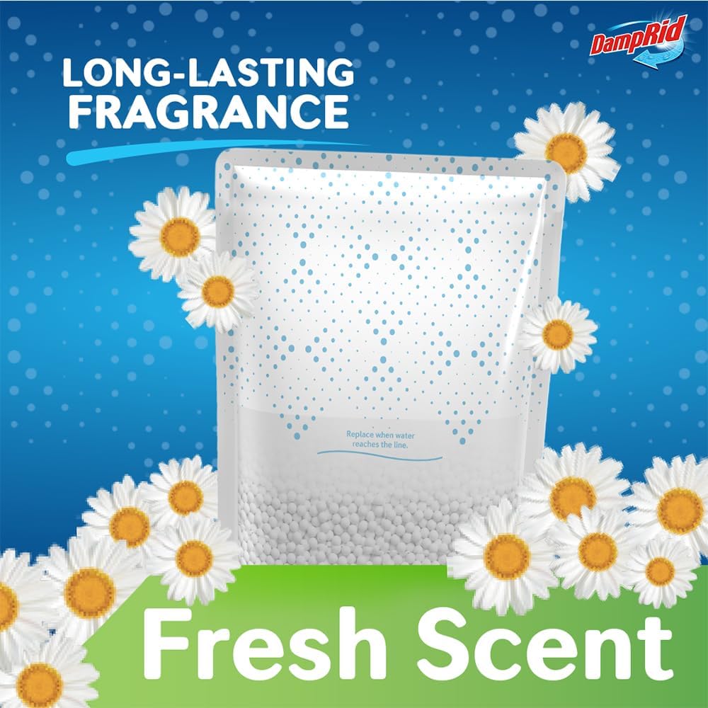 DampRid Fresh Scent Single-Use Pouch for Less-Is-More Storage, Effortless Closet Moisture Management No Power Needed