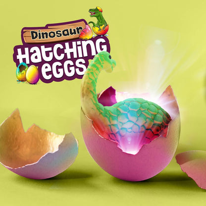 Dan&Darci Dinosaur Hatching Surprise Eggs - Easter Basket Stuffer and Birthday Party Favor for Boys and Girls Ages 3-8 - 6 Pack