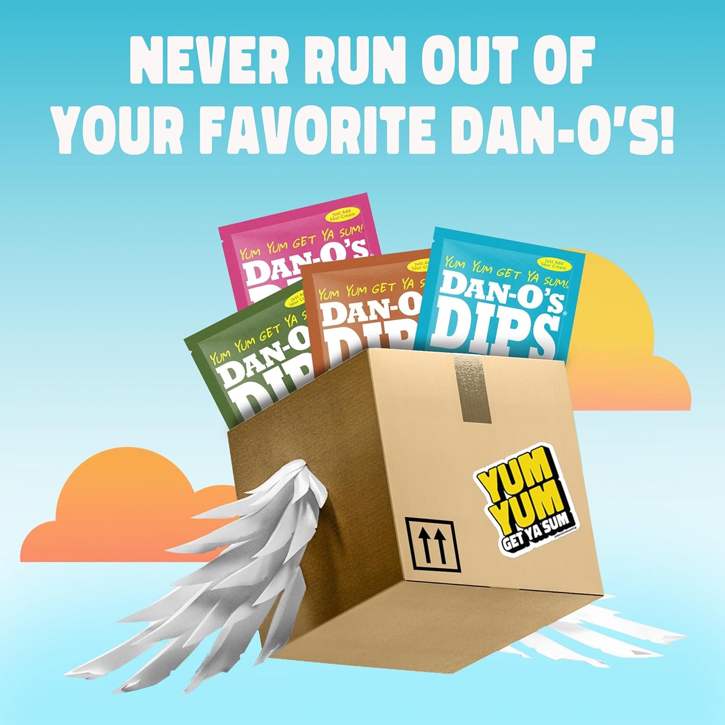 Dan-O's Dips 8-Pack – Travel-Friendly Seasoning Packets for Camping and Picnics