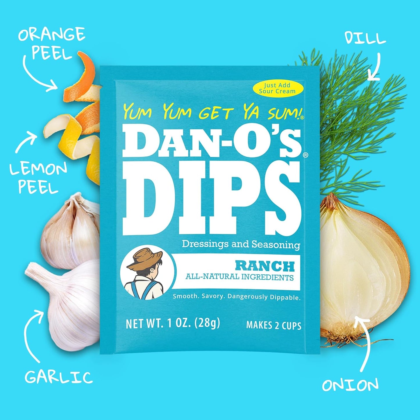 Dan-O's Dips 8-Pack – Travel-Friendly Seasoning Packets for Camping and Picnics